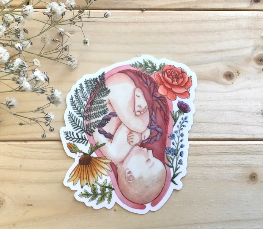 Sticker - Bébé in utero